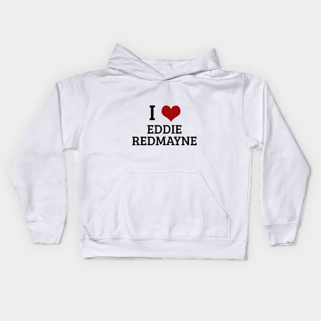 I Heart Eddie Redmayne Kids Hoodie by planetary